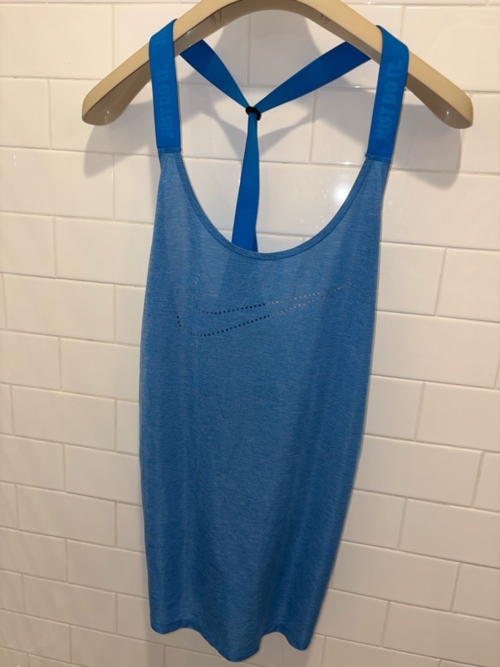 Nike Royal Blue Racerback Training Tank with Perforated Swoosh